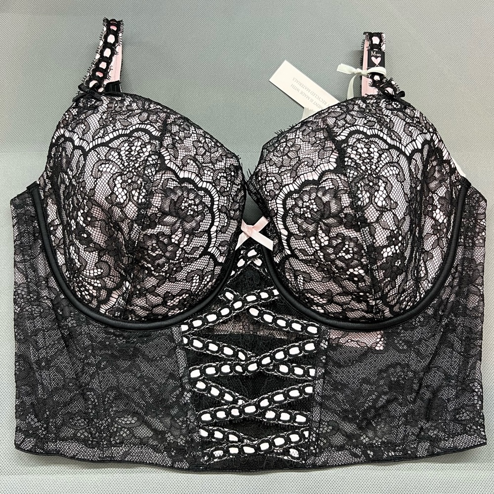 NWT Victoria’s Secret Dream Angels Lightly-Lined Heritage Ribbon Bra Top M-DD